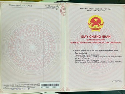 Cằn bán đất tặng nhà cấp 4 tại số 58, nhà hoàng văn hòe, phường khuê mỹ, ngũ hành sơn, đà nẵng. 2