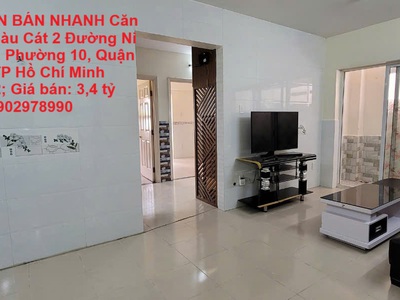 Chính chủ cần bán nhanh căn hộ chung cư bàu cát 2  lô b có thang máy  q. tân bình 0
