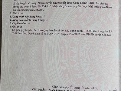 Chính chủ bán đất đường dương văn hạnh, xã lý nhơn, cần giờ, hồ chí minh. 1