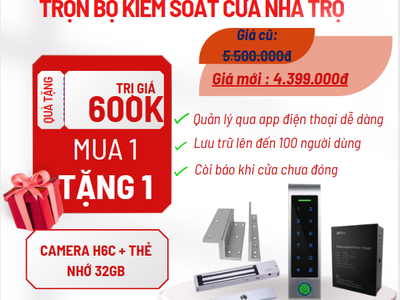 Khoá vân tay nhà trọ khuyến mại lớn 1