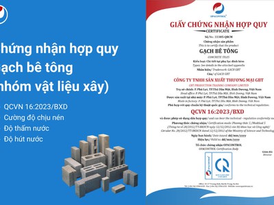 Tại sao cần chứng nhận hợp quy gạch bê tông 0
