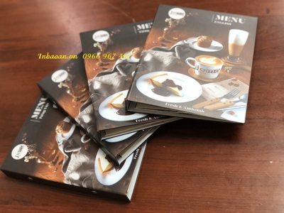 In menu nhà hàng, in menu quán cafe, in menu bìa cứng 4