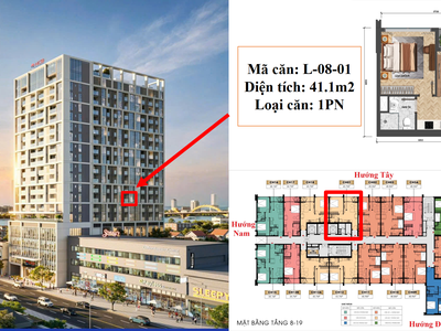 1PN/41m2 giá 3.788 tỷ tại 09 Lê Duẩn cách sông Hàn 200m - SUN SOLAR 0
