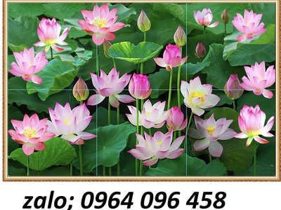 Gạch tranh 3d hoa sen - gạch tranh 3d hoa sen - MNB54 6