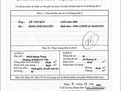 Thân gửi ace mg hh 1. bán nhà 60m2 trệt lầu ngay trung tâm phường gò vấp. tphcm 1