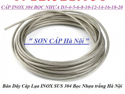 Kim khí THANH SƠN Hà Nội có cáp Inox 304 bọc nhựa 0947521058 Cáp cột cờ, cáp cầu thang nhà VIP 1