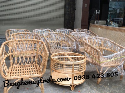 Ghế vuông mây tự nhiên 4