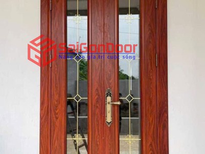 Cửa thép vân gỗ 1