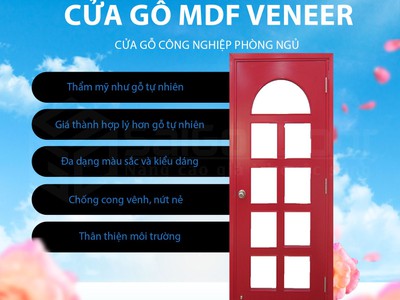 Cửa gỗ MDF Veneer Saigondoor 1