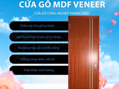 Cửa gỗ MDF Veneer Saigondoor 2