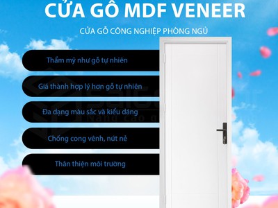 Cửa gỗ MDF Veneer Saigondoor 3
