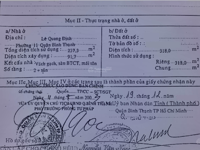 Bán nhà có sân rộng hxh lê quang định, phường 11, bình thạnh. dtkv 316m2, giá chỉ 21.2 tỷ 0