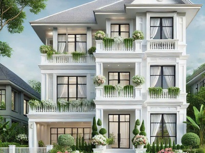 Nhà biệt thự pháp - 4 tầng - thang máy - vỉa hè rộng - oto tránh - 135m 0