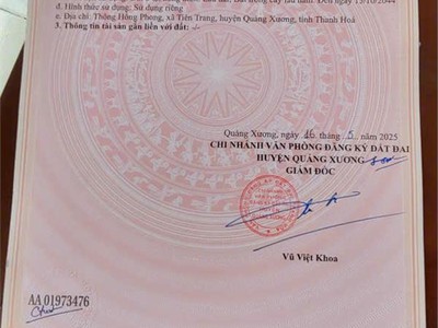 Sở hữu ngay đất đẹp - giá tốt - vị trí đắc địa tại hồng phong, xã tiên trang, huyện quảng xương, 0