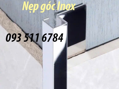 Nẹp inox ốp gạch nẹp inox 2 cánh góc vuông 1
