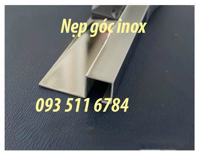 Nẹp inox ốp gạch nẹp inox 2 cánh góc vuông 3