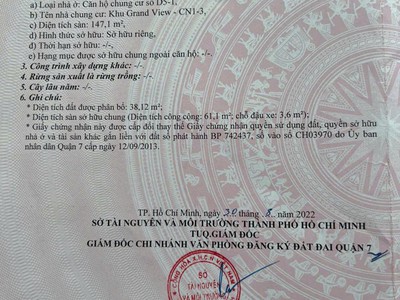 Bán căn hộ grand view , phú mỹ hưng , 147m2, giá bán 14.5 tỷ tl 3