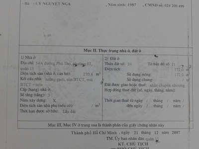Cần bán nhà mặt tiền đường phú thọ, quận 11 4