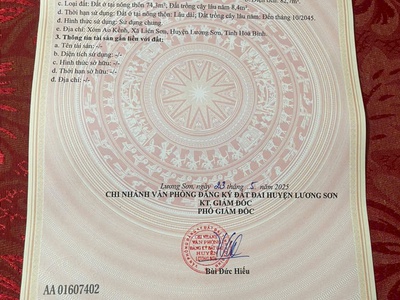Chính chủ bán đất thổ cư tại xã liên sơn, huyện lương sơn, tỉnh hòa bình 1
