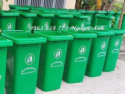 Thùng rác 120 lít có bánh xe, hàng Việt Nam, giao nhanh toàn quốc 0