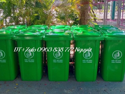 Thùng rác 120 lít có bánh xe, hàng Việt Nam, giao nhanh toàn quốc 1