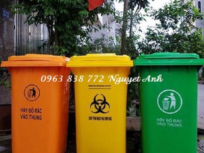 Thùng rác 120 lít có bánh xe, hàng Việt Nam, giao nhanh toàn quốc 2