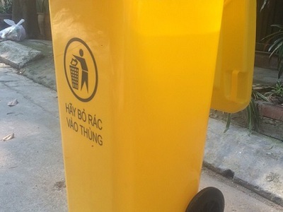 Thùng rác 120 lít có bánh xe, hàng Việt Nam, giao nhanh toàn quốc 3