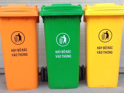 Thùng rác 120 lít có bánh xe, hàng Việt Nam, giao nhanh toàn quốc 4