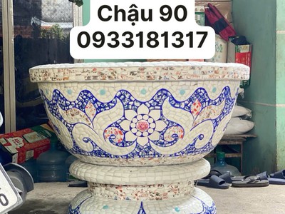 Cơ sở chậu hoa Thế Sơn - chậu hoa dán sành sứ - chậu khảm sành - cẩn miễng 16