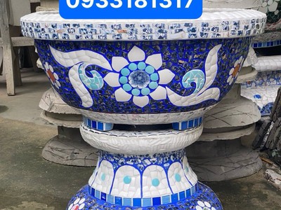 Cơ sở chậu hoa Thế Sơn - chậu hoa dán sành sứ - chậu khảm sành - cẩn miễng 17