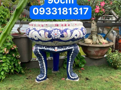 Cơ sở chậu hoa Thế Sơn - chậu hoa dán sành sứ - chậu khảm sành - cẩn miễng 19