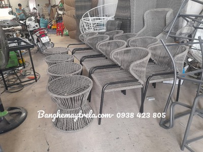 Ghế ngoài trời đan dây dù 0