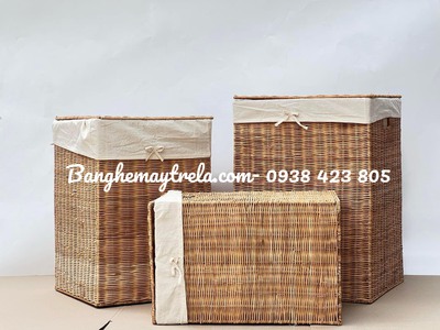 Giỏ mây vuông để đồ 3