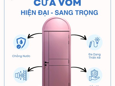Cửa vòm nhựa Composite tạo điểm nhấn kiến trúc, khẳng định gu nội thất 2