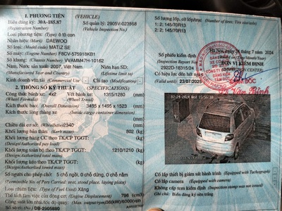 Chính chủ cần bán xe  DAEWOO 2007 0