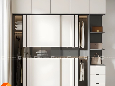 Tủ Áo Gỗ Công Nghiệp MDF Cánh Lùa Cao Cấp 2