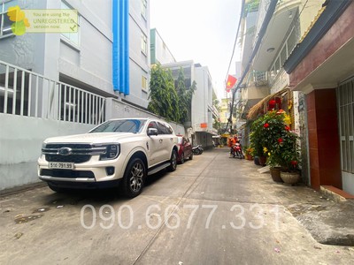 ‼ khu hutech - 4 tầng vuông vức 5 phòng ngủ - hẻm 7.5m phân lô 0