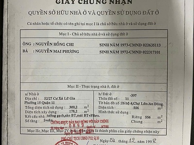 Cho thuê lô đất thổ cư vị trí cực đẹp tại 6/43 đường số 3, cư xá lữ gia, p15, q11 4