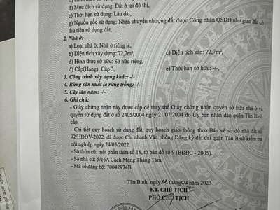 Chính chủ cần bán gấp nhà khu phân lô p. tân bình, hồ chí minh 4