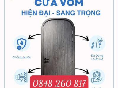 Cửa nhựa Vòm Giả Gỗ 1