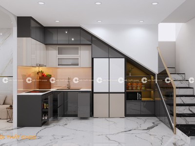 Tủ bếp MDF Phối Màu Thanh Lịch Thiết Kế Tối Ưu 1