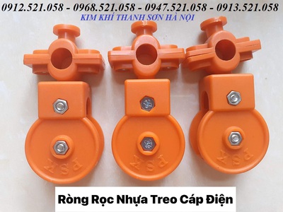 Cung cấp: Puly kéo cáp, Ròng rọc nhựa mầu Vàng 0913521058 móc treo ròng dọc, puly nhựa treo dây cáp 1