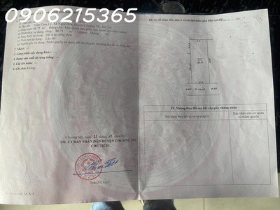 Tôi cần bán lô đất 89m2, full thổ cư, tại chúc lý, phường chương mỹ, tp hà nội, ô tô tránh, kinh 0