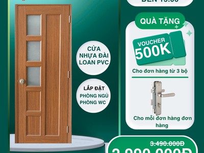 Cửa nhựa nhà vệ sinh chống thấm nước 100 3