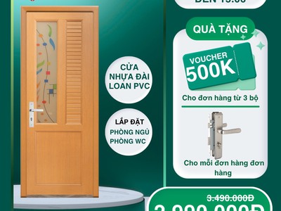 Cửa nhựa nhà vệ sinh chống thấm nước 100 2