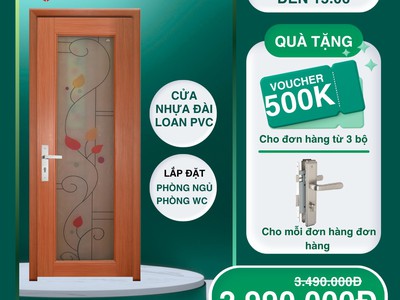 Cửa nhựa nhà vệ sinh chống thấm nước 100 1