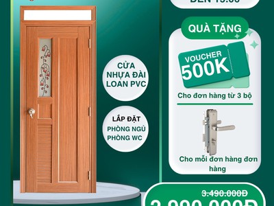 Cửa nhựa nhà vệ sinh chống thấm nước 100 0