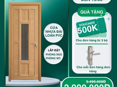 Cửa nhựa nhà vệ sinh chống thấm nước 100 4