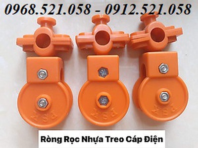Cung cấp: Puly kéo cáp, Ròng rọc nhựa mầu Vàng 0913521058 móc treo ròng dọc, puly nhựa treo dây cáp 3