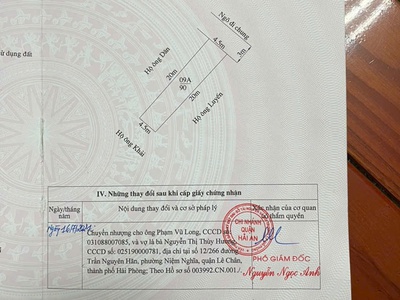Bán đất mặt ngõ 210 Thành Tô   Tràng Cát dt 90m2 ngõ rộng hơn 3m oto có chỗ quay đầu. 0